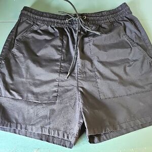 Pacson Shorts Elastic Waist.Black Drawstring Shorts. Meduim Pockets